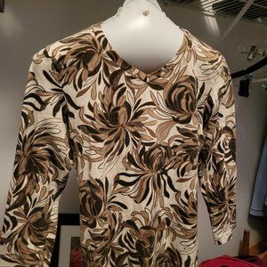 Women's brown print shirt